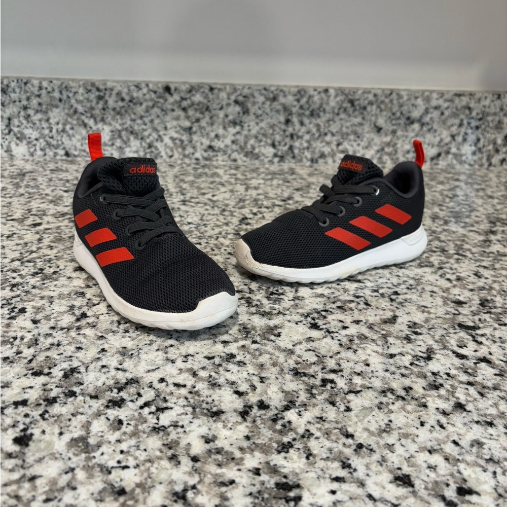 Adidas Kids Black and Red Sneakers size little kid 10.